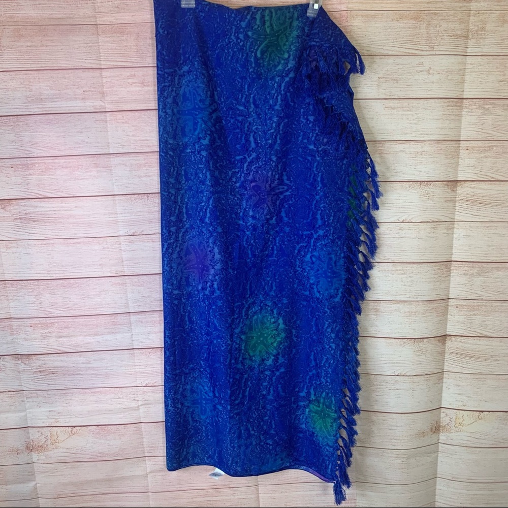 Rima Beautiful Blue Coverup Terivoile Beach Wrap